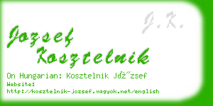 jozsef kosztelnik business card